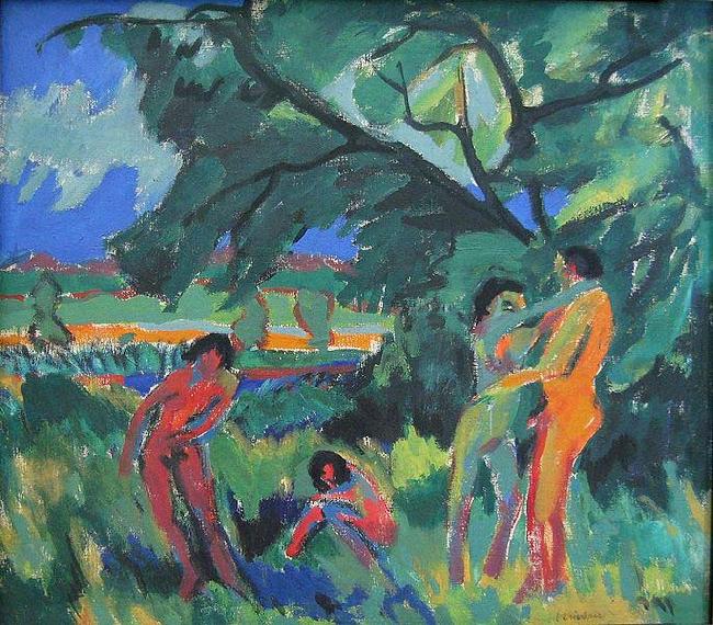 Ernst Ludwig Kirchner Naked Playing People oil painting picture